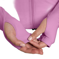 Nike Zenvy Women's Dri-FIT Full-Zip Jacket - Light Magenta / White