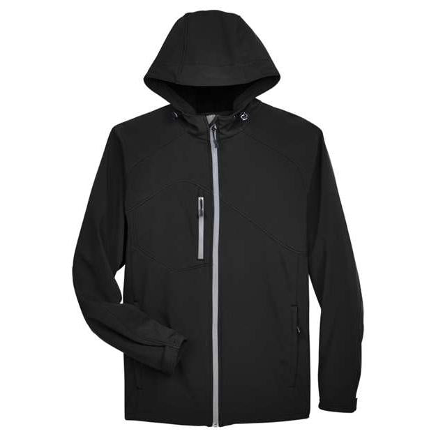 North End - Men' Prospect Two-Layer Fleece Bonded Soft Shell Hooded Jacket