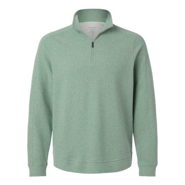 North End - Men' Spirit Textured Quarter-Zip Pullover