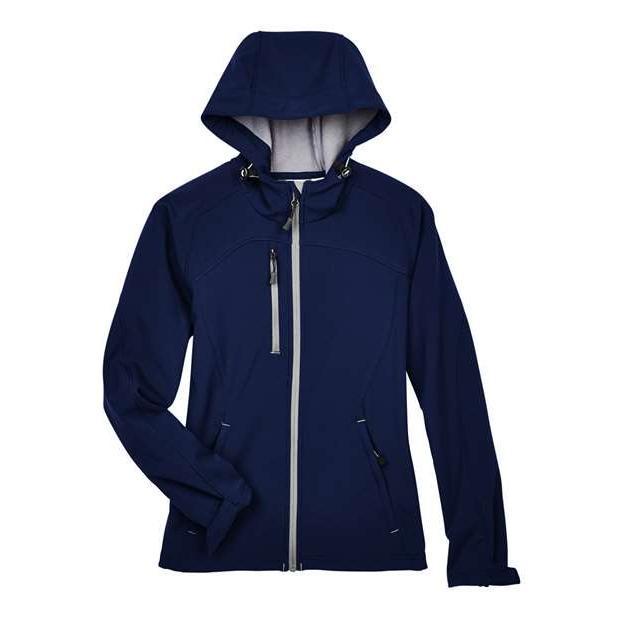 North End - Women' Prospect Two-Layer Fleece Bonded Soft Shell Hooded Jacket