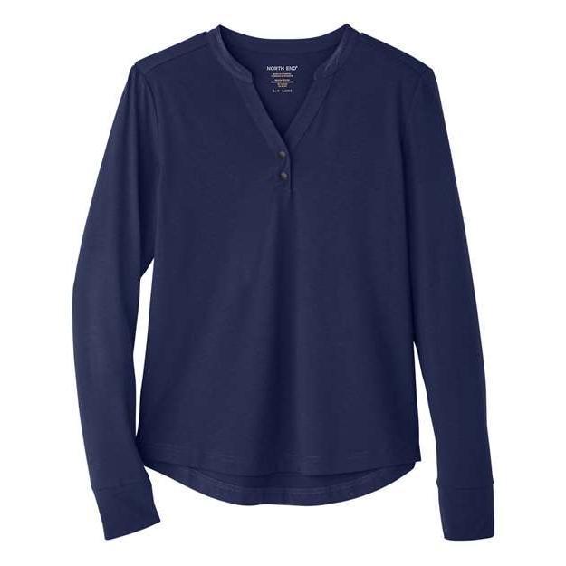 North End - Women's JAQ Stretch Performance V-Neck Snap Pullover