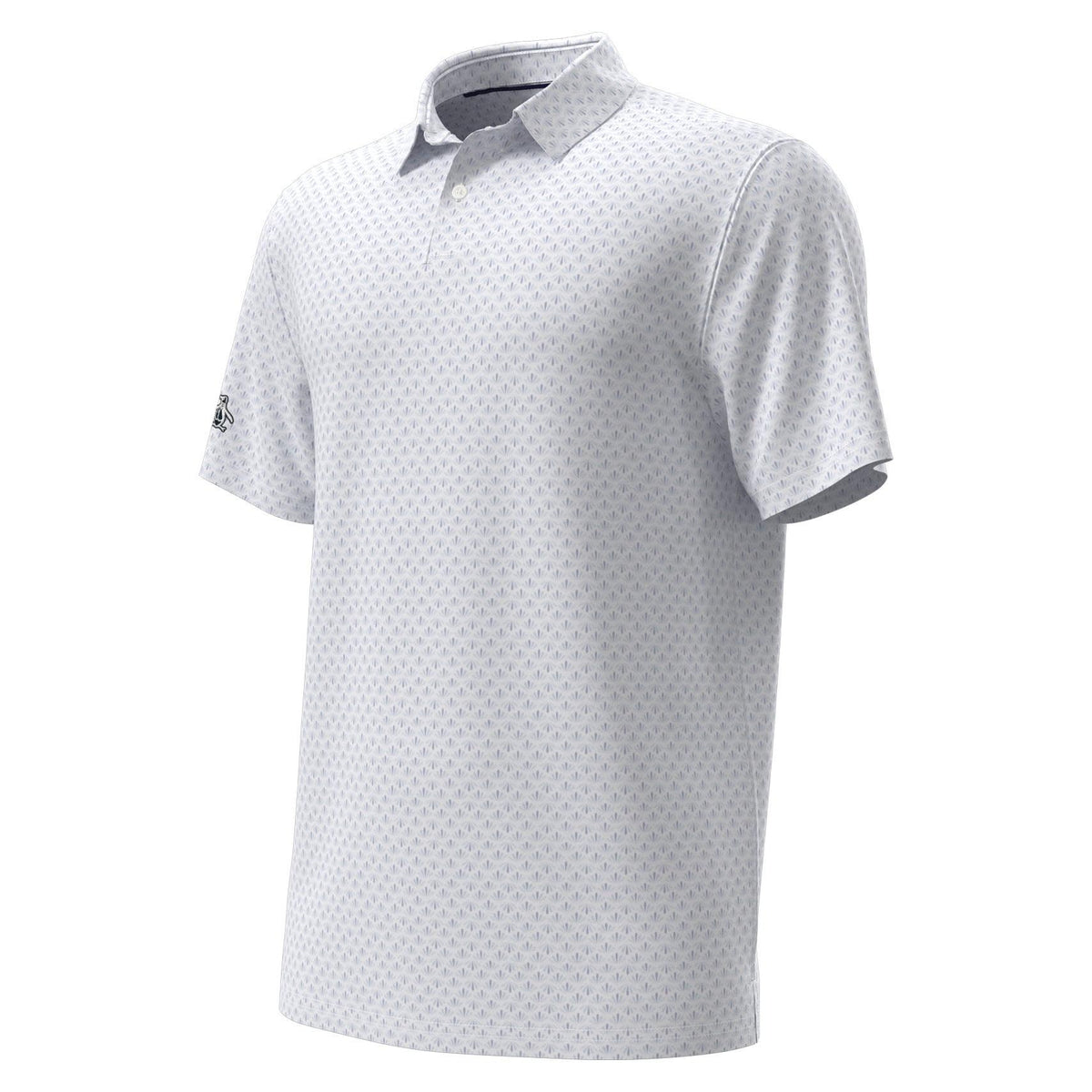 Original Penguin Retro Geo Print Polo - Bright White Men's