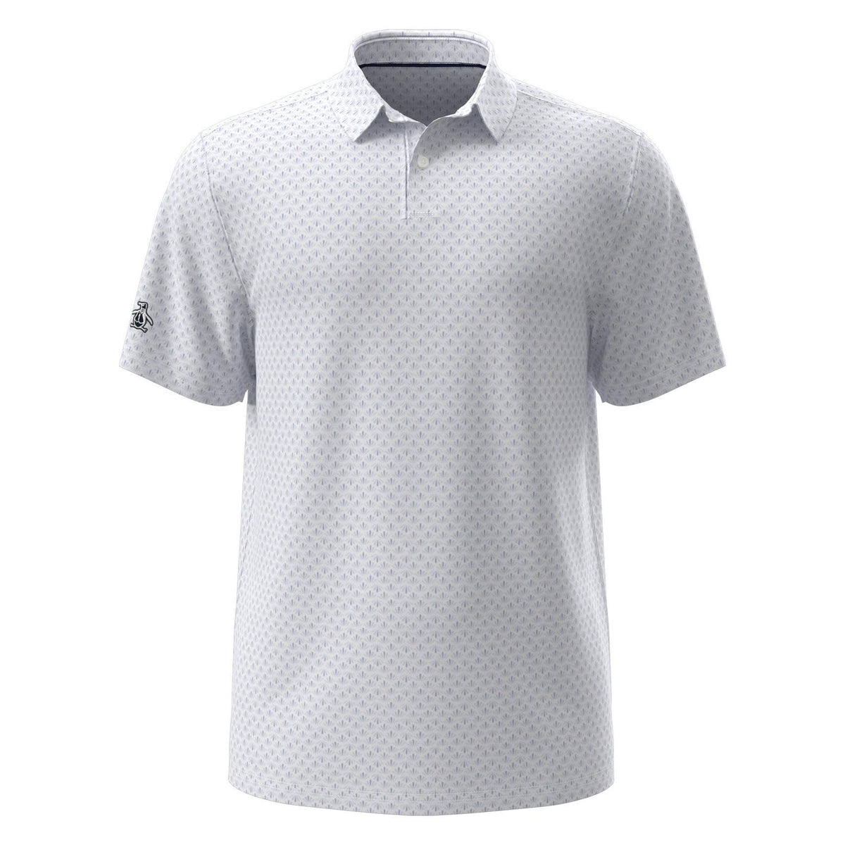 Original Penguin Retro Geo Print Polo - Bright White Men's
