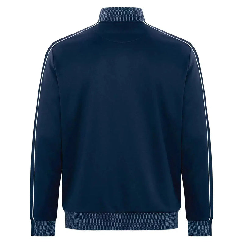 Original Penguin Birdseye Track Jacket Black Iris Blue Mens