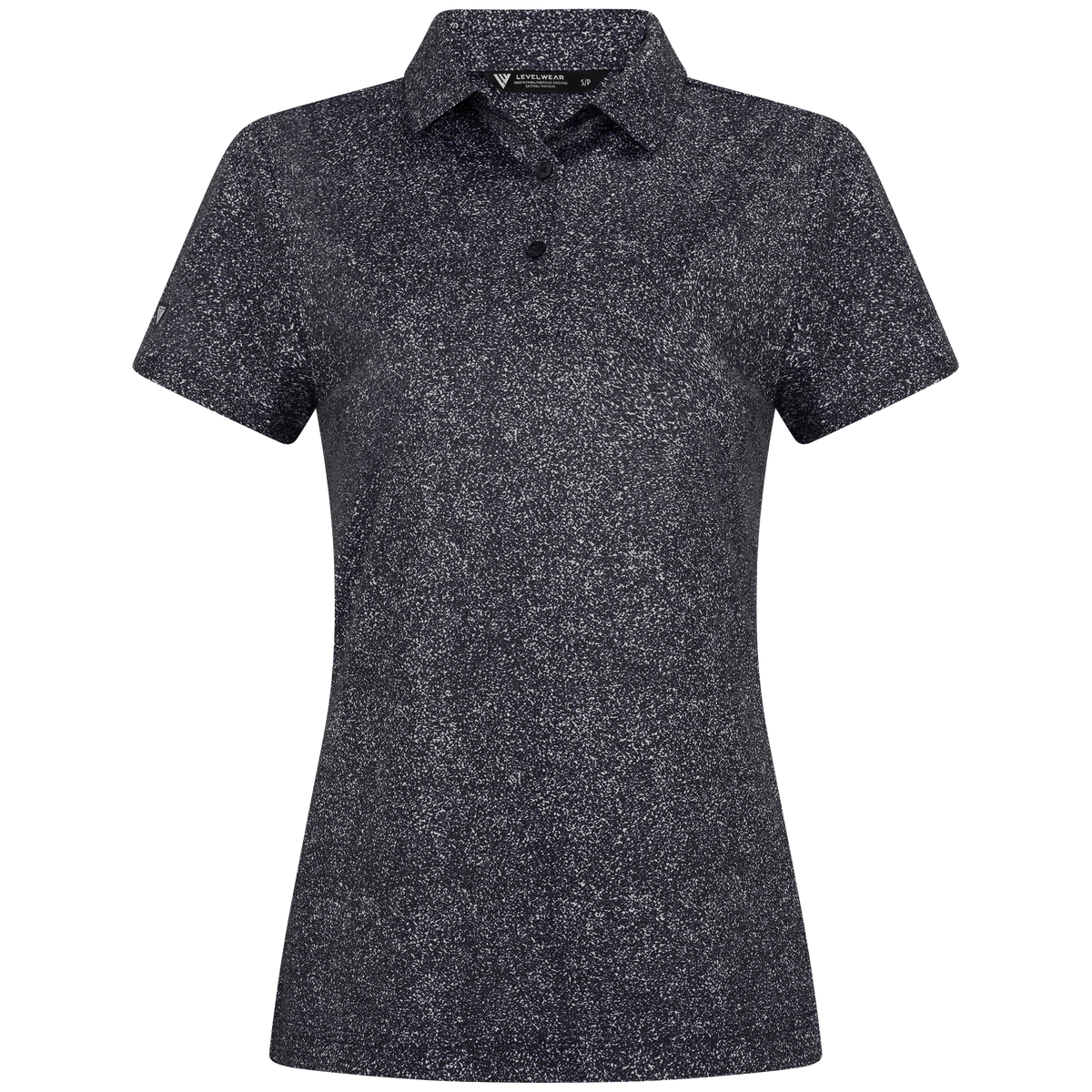 Levelwear Speckle Polo - Womens - Black