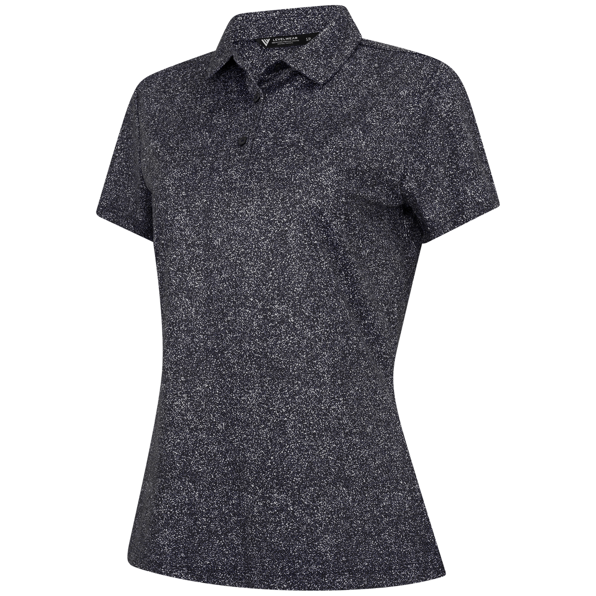 Levelwear Speckle Polo - Womens - Black