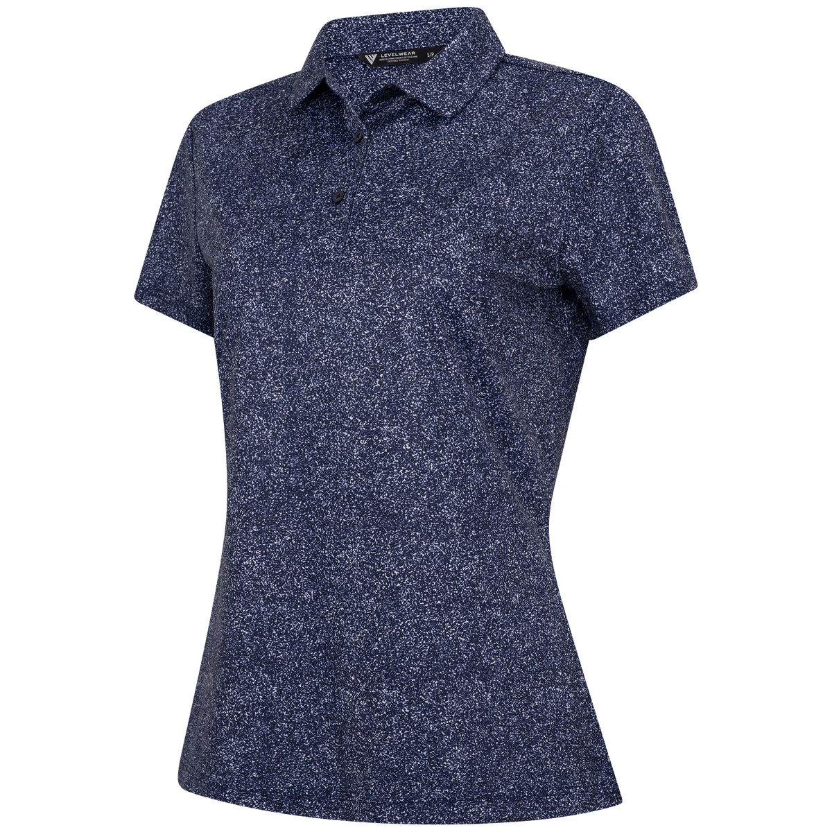 Levelwear Speckle Polo - Womens - Navy