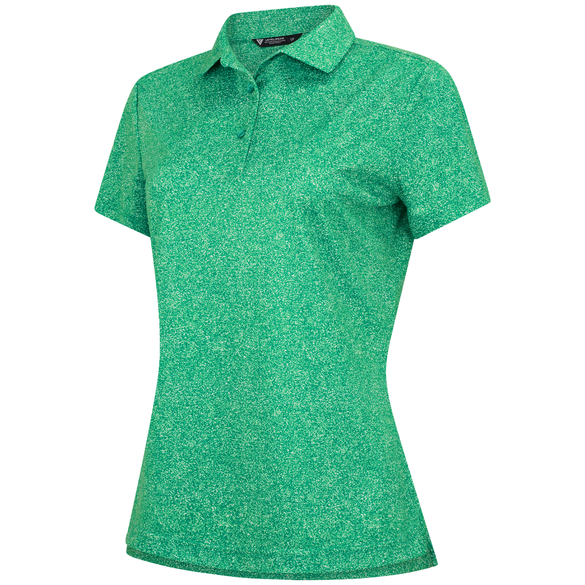 Levelwear Speckle Polo - Womens - Kelly Green