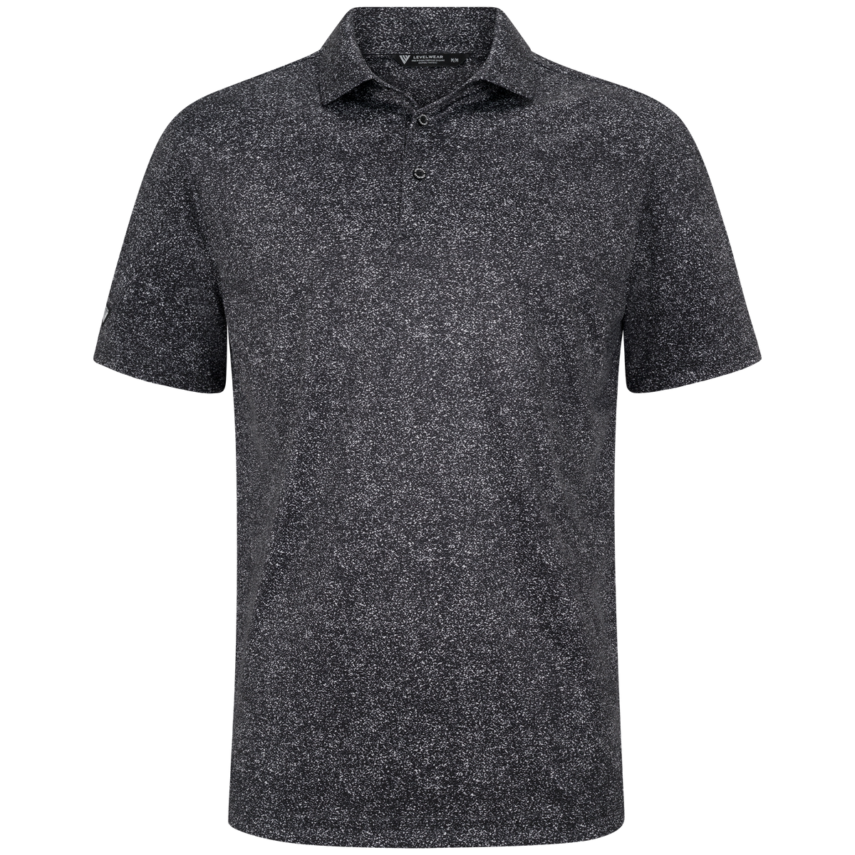 Levelwear Speckle Polo - Mens - Black