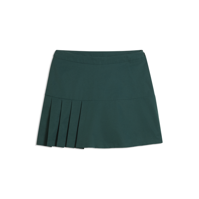 PUMA AP A-Sym Pleat Golf Skirt - Women's - Forest Green