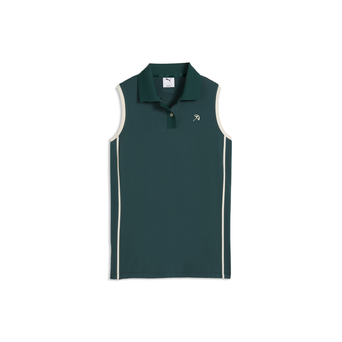 PUMA AP Modalon Piped Sleeveless Golf Polo - Women's - Forest Green