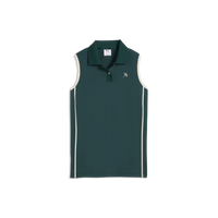 PUMA AP Modalon Piped Sleeveless Golf Polo - Women's - Forest Green