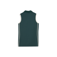 PUMA AP Modalon Piped Sleeveless Golf Polo - Women's - Forest Green