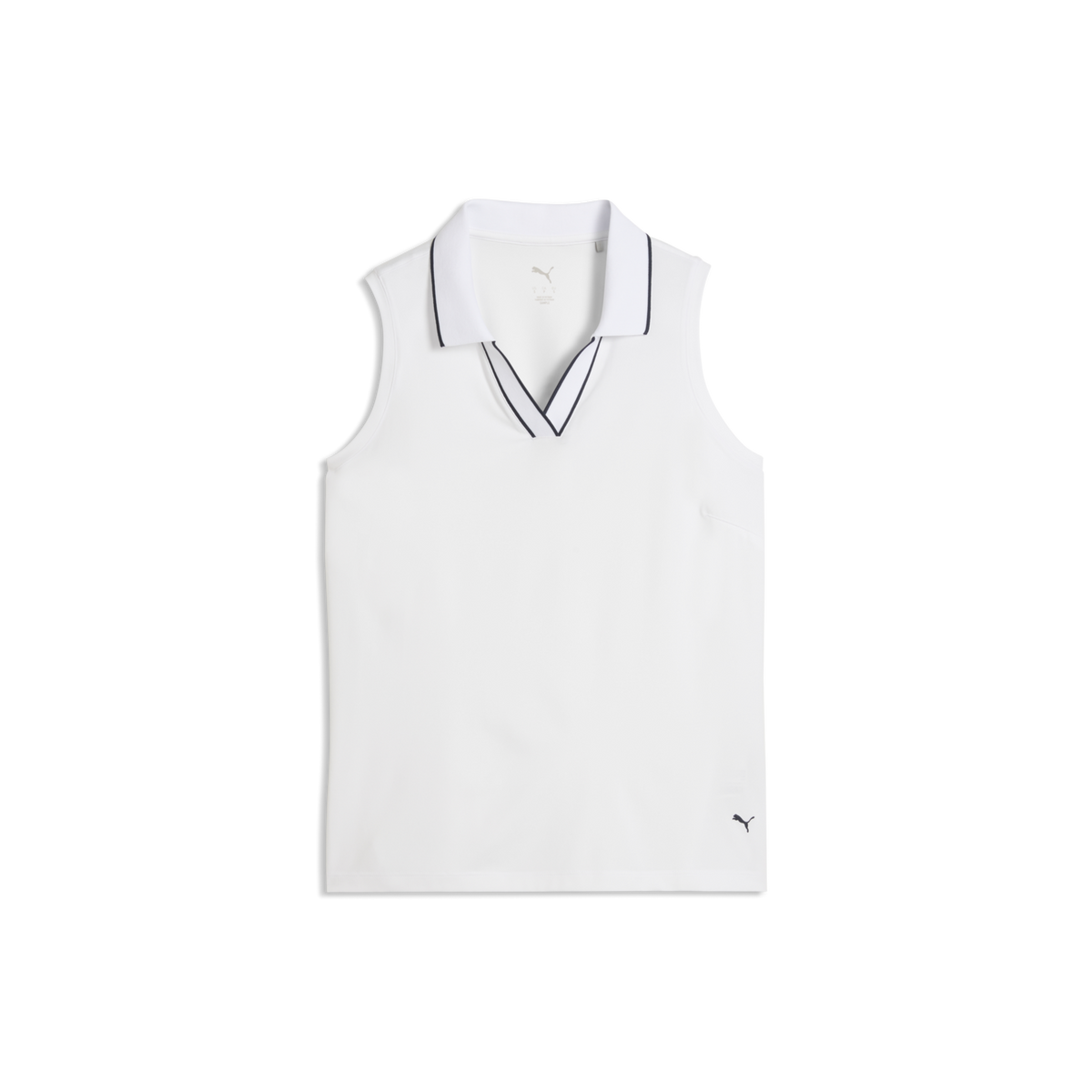 PUMA CLOUDSPUN Essential Sleeveless Golf Polo - Women's - White Glow