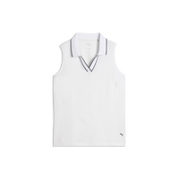 PUMA CLOUDSPUN Essential Sleeveless Golf Polo - Women's - White Glow