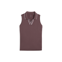 PUMA CLOUDSPUN Essential Sleeveless Golf Polo - Women's - Rich Cocoa