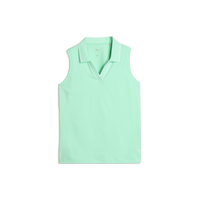 PUMA CLOUDSPUN Essential Sleeveless Golf Polo - Women's - Mint Jelly