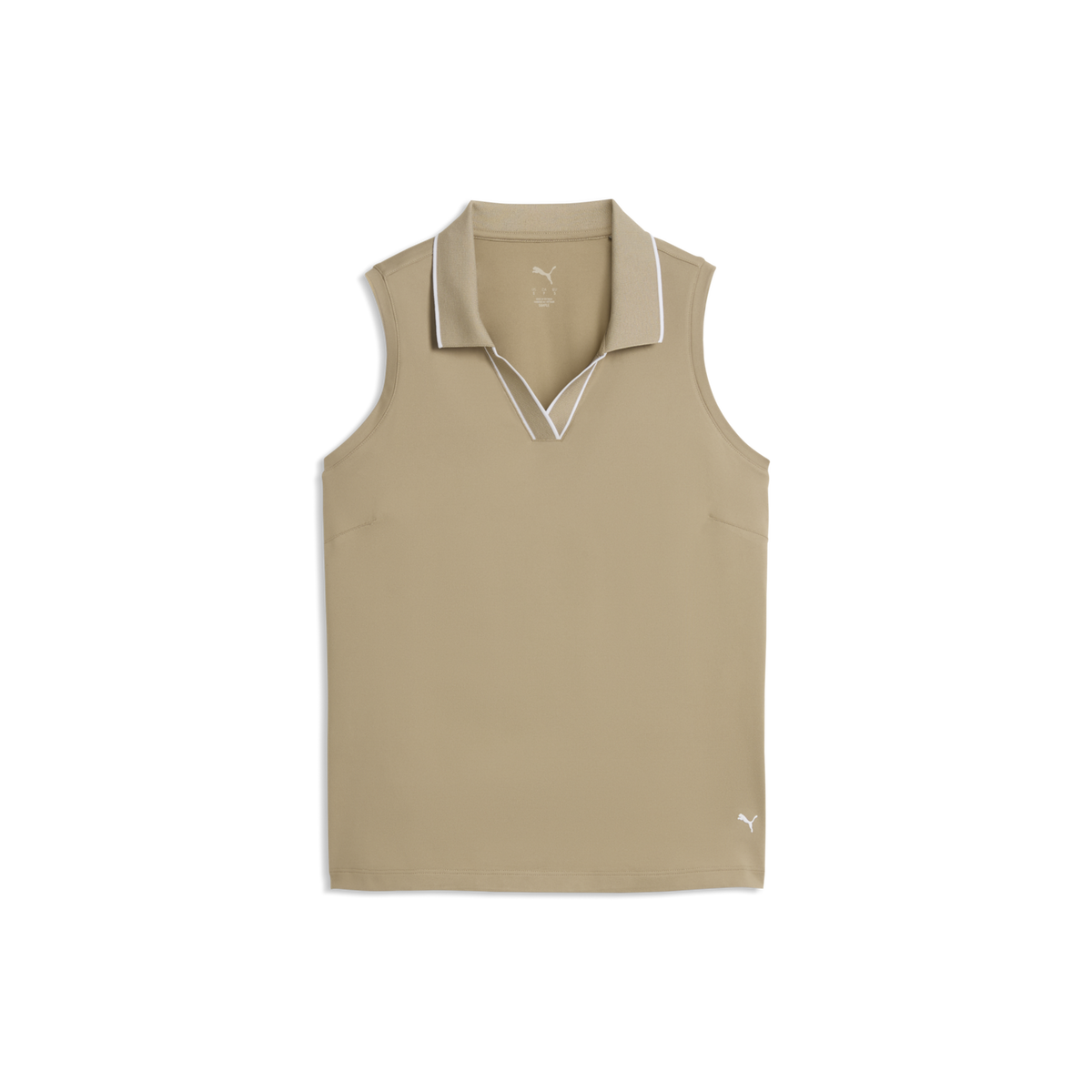 PUMA CLOUDSPUN Essential Sleeveless Golf Polo - Women's - Ice Coffee