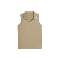 PUMA CLOUDSPUN Essential Sleeveless Golf Polo - Women's - Ice Coffee