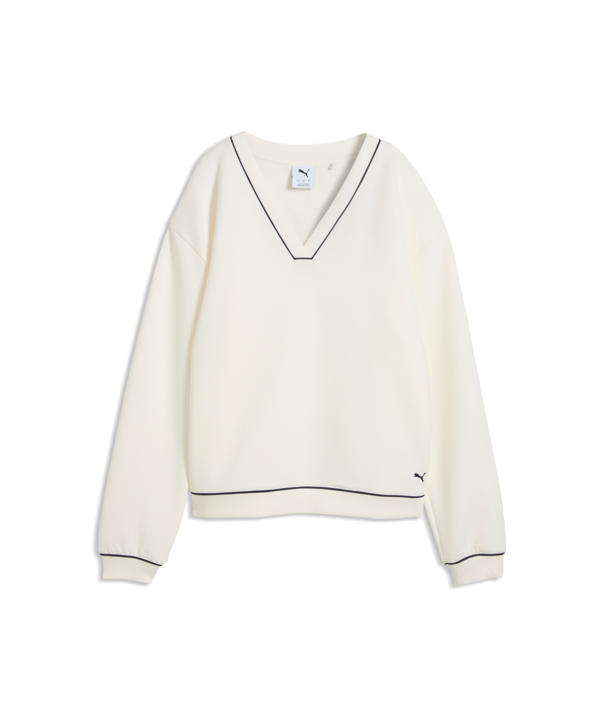 PUMA CLOUDSPUN Fleece V-Neck Golf Sweater - Women's - Warm White