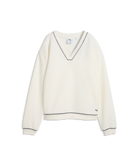 PUMA CLOUDSPUN Fleece V-Neck Golf Sweater - Women's - Warm White
