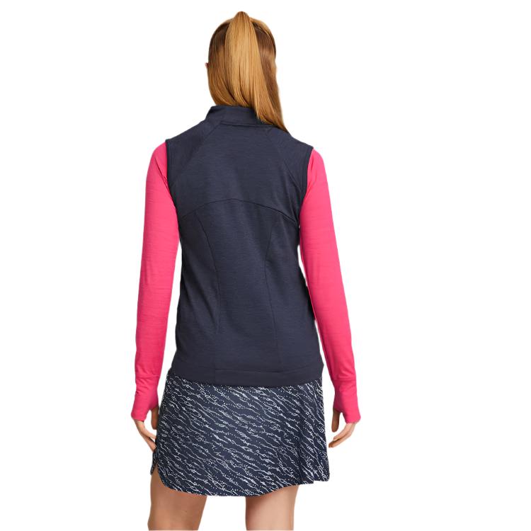 PUMA CLOUDSPUN Heather Full-Zip Golf Vest - Womens