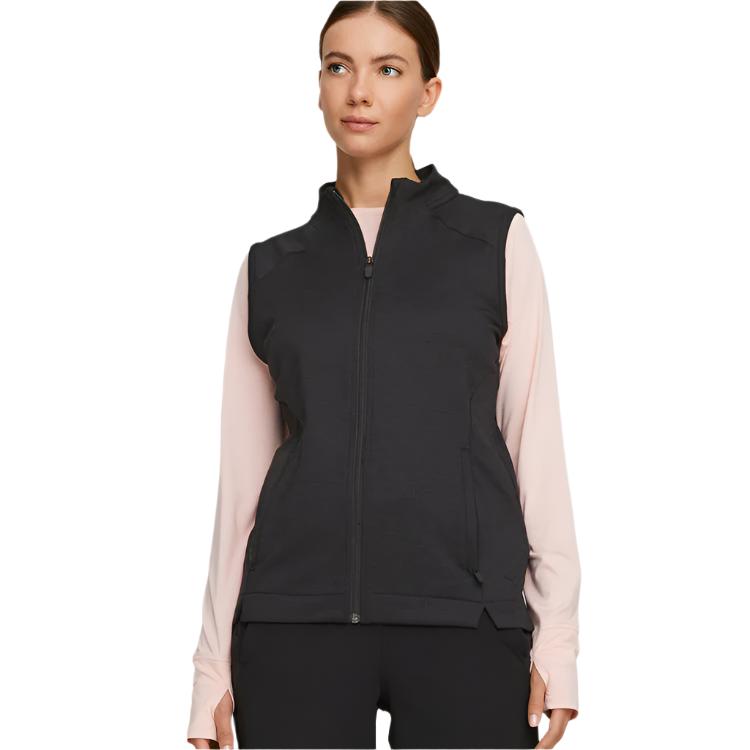 PUMA CLOUDSPUN Heather Full-Zip Golf Vest - Womens