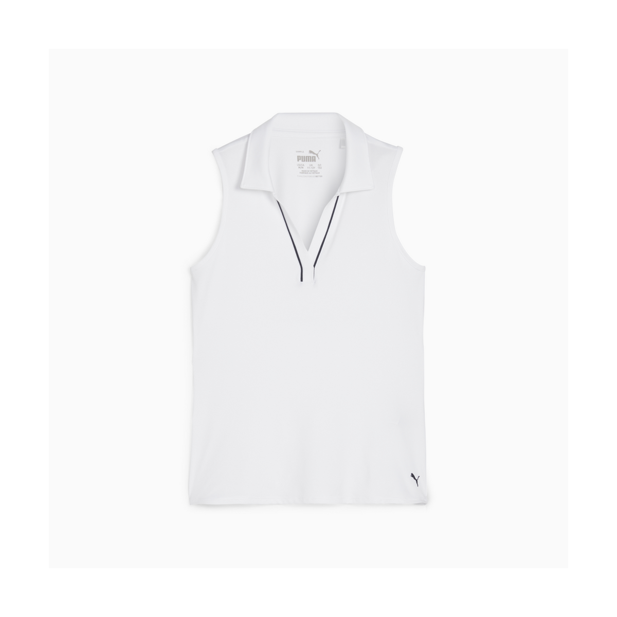 PUMA CLOUDSPUN Piped Sleeveless Golf Polo - Girls'