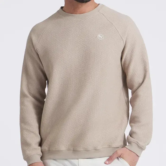 PUMA Golf Boulder 2.0 Men's Sweater - Ice Coffee