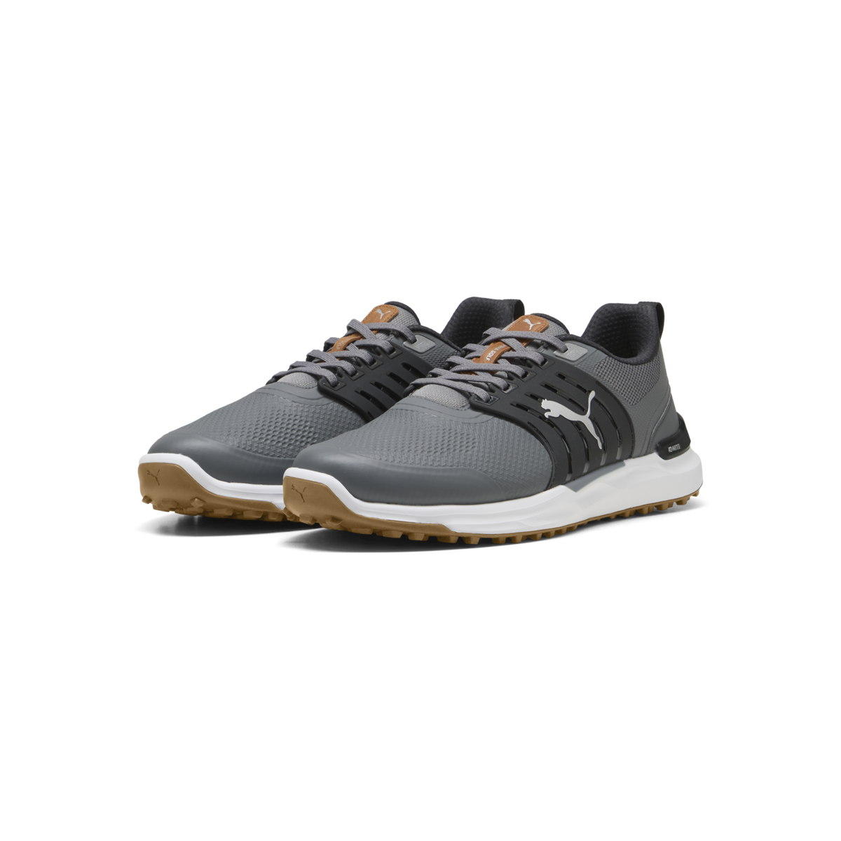 PUMA IGNITE ELEVATE 2 Wide Spikeless Golf Shoes - Men's - Slate Sky-Puma Black-Green Glare
