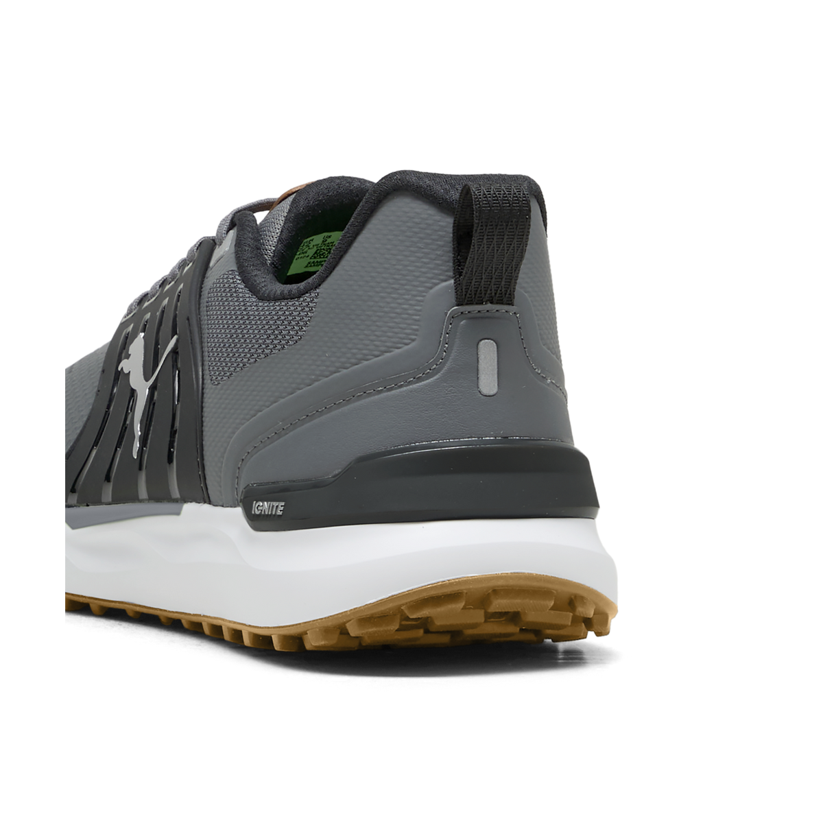 PUMA IGNITE ELEVATE 2 Wide Spikeless Golf Shoes - Men's - Slate Sky-Puma Black-Green Glare