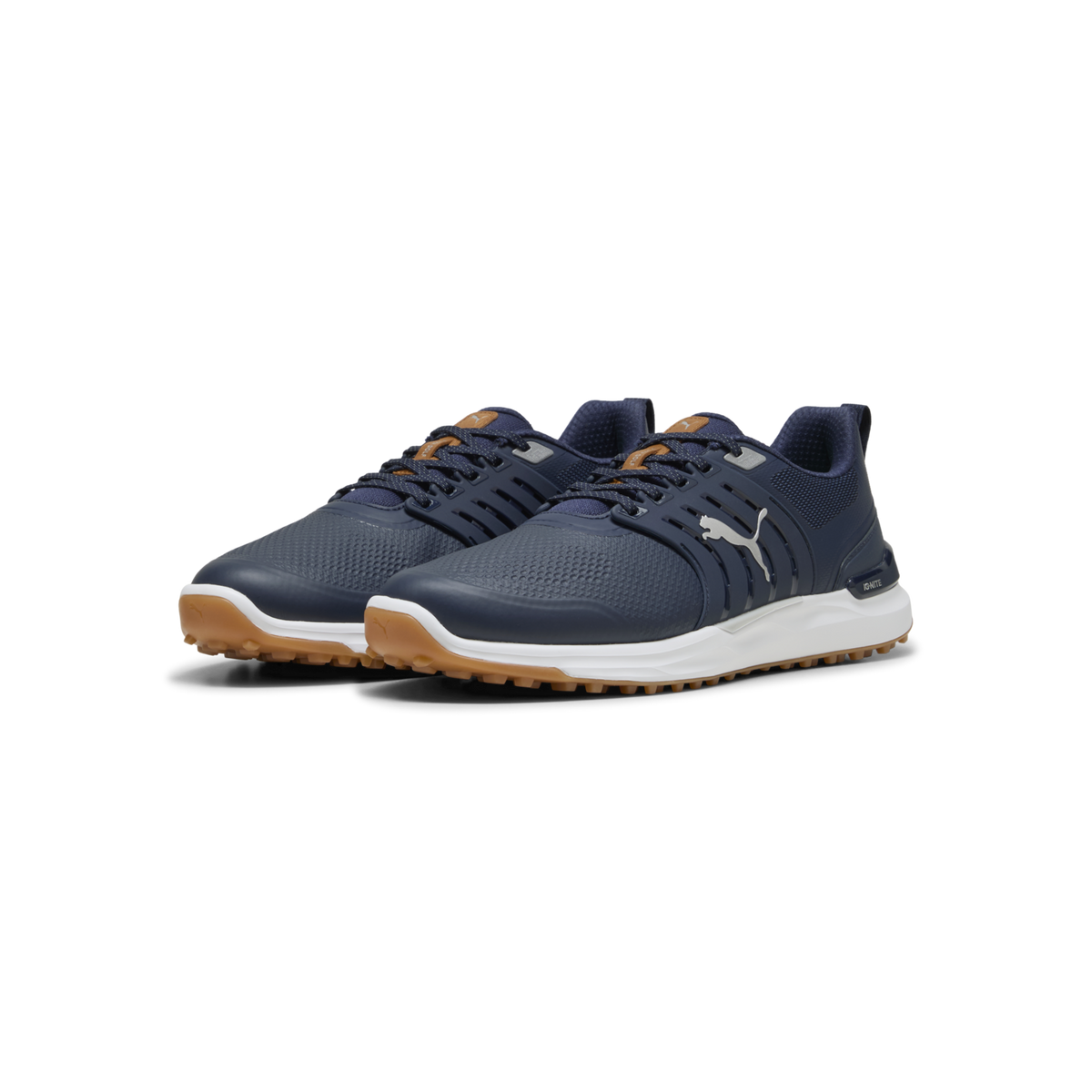 PUMA IGNITE ELEVATE 2 Wide Spikeless Golf Shoes - Men's - Deep Navy-Puma Silver-Gum