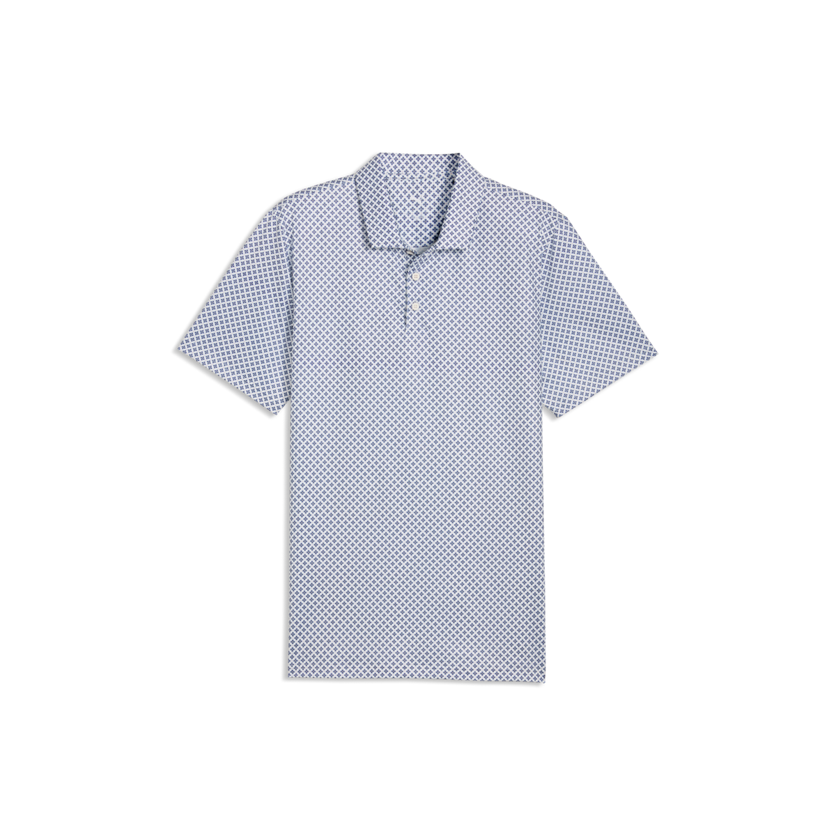 PUMA MATTR Clover BN Golf Polo - Men's - Warm White-Blue Jewel