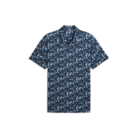 PUMA MATTR Deco BN Golf Polo - Men's - Deep Navy-Mint Jelly