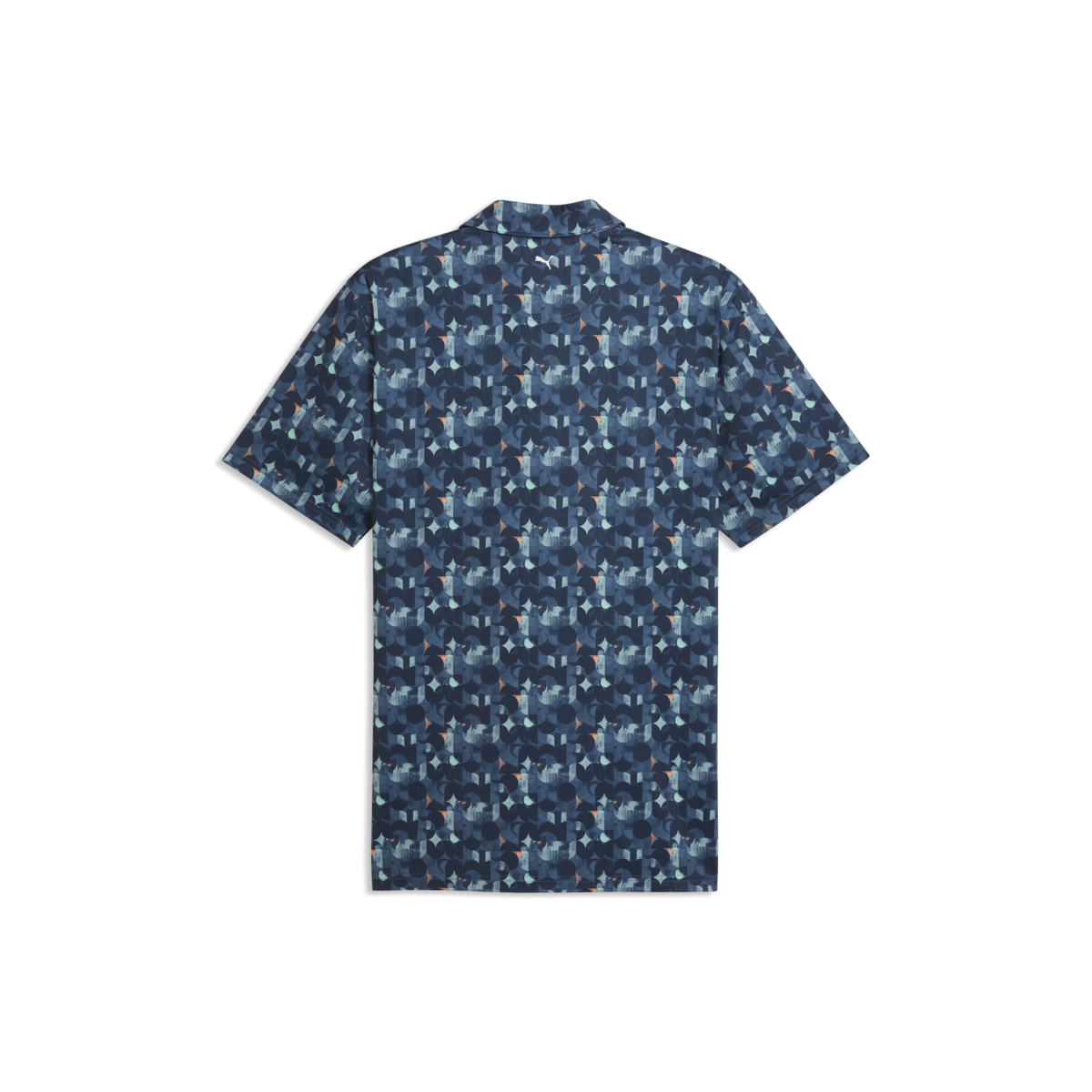 PUMA MATTR Deco BN Golf Polo - Men's - Deep Navy-Mint Jelly