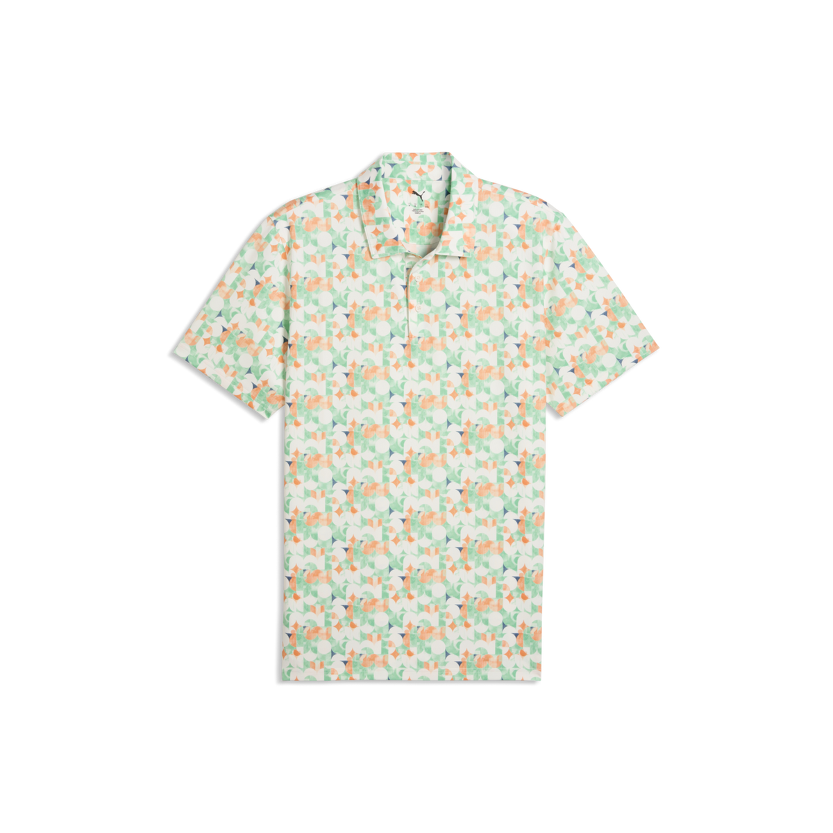 PUMA MATTR Deco BN Golf Polo - Men's - Warm White-Melon Glow