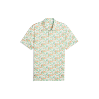 PUMA MATTR Deco BN Golf Polo - Men's - Warm White-Melon Glow