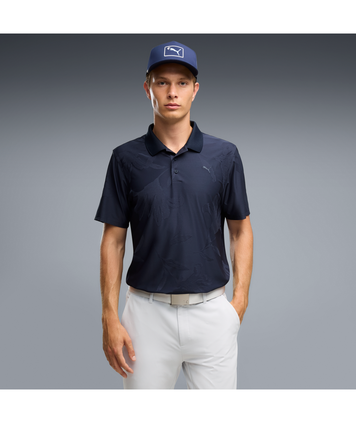 PUMA MATTR Prima Bloom LC Golf Polo - Men's - Deep Navy
