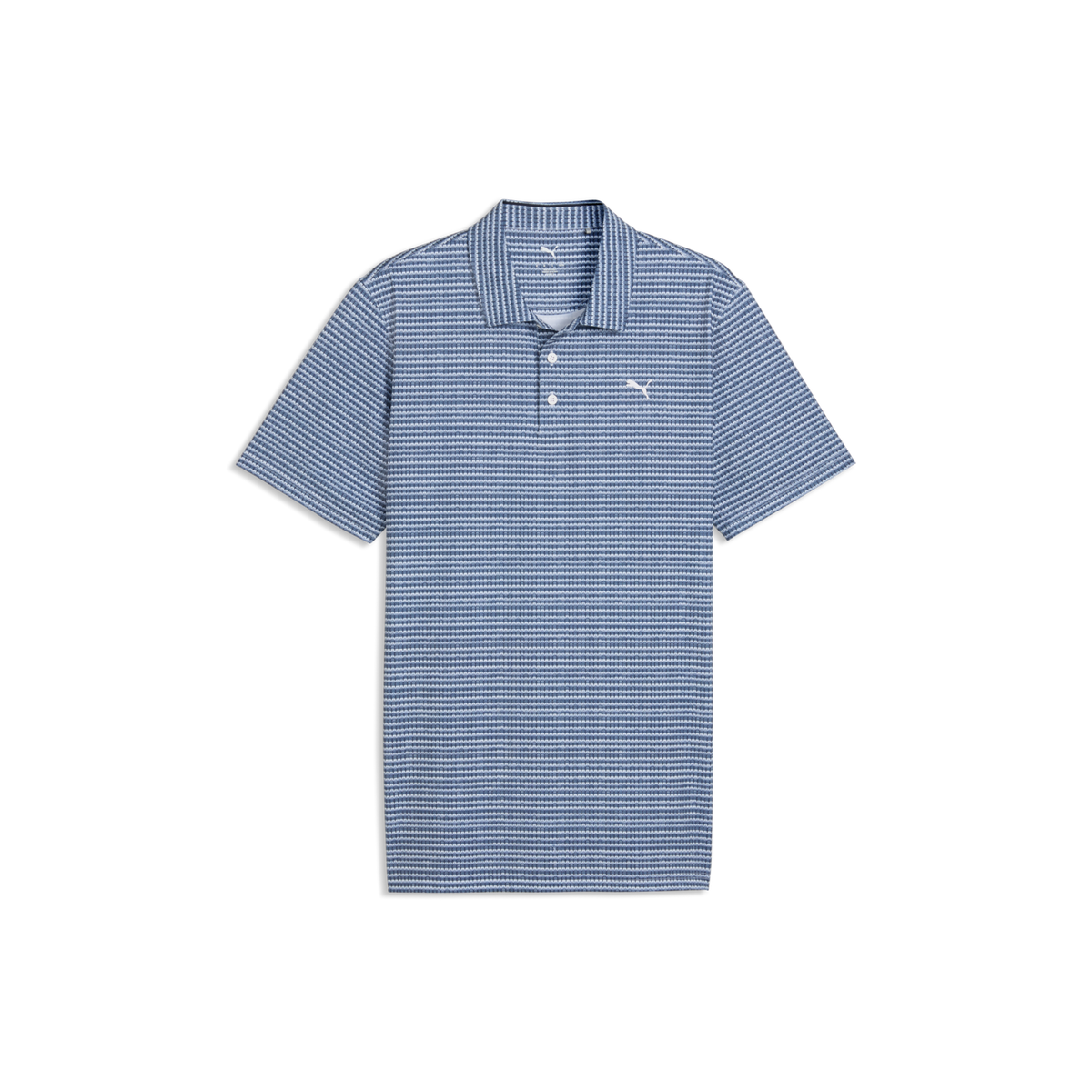 PUMA MATTR Stadium LC Golf Polo - Men's - White Glow-Deep Navy
