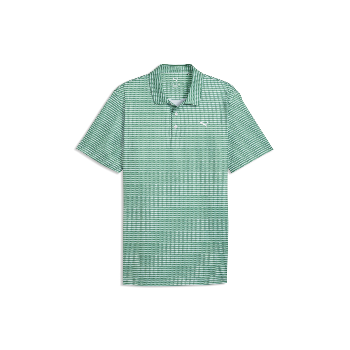 PUMA MATTR Stadium LC Golf Polo - Men's - White Glow-Luso Green