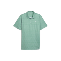 PUMA MATTR Stadium LC Golf Polo - Men's - White Glow-Luso Green