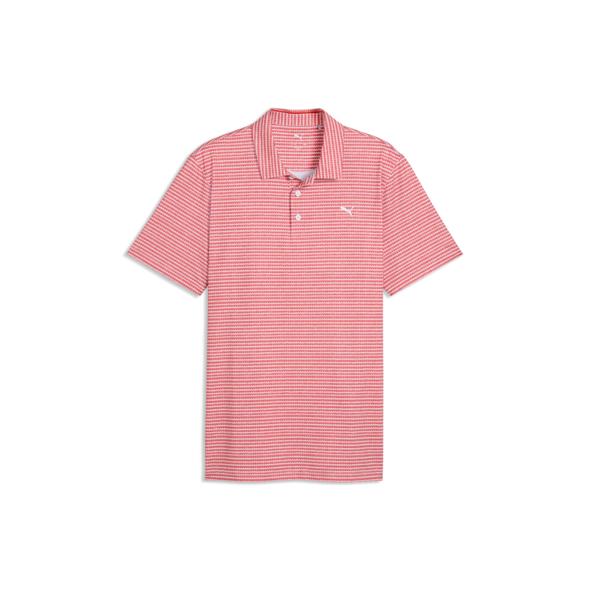 PUMA MATTR Stadium LC Golf Polo - Men's - White Glow-Candy Apple
