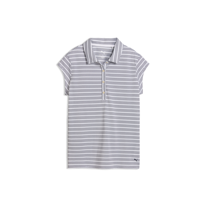 PUMA Pique YD Stripe Cap Sleeve Golf Polo - Women's
