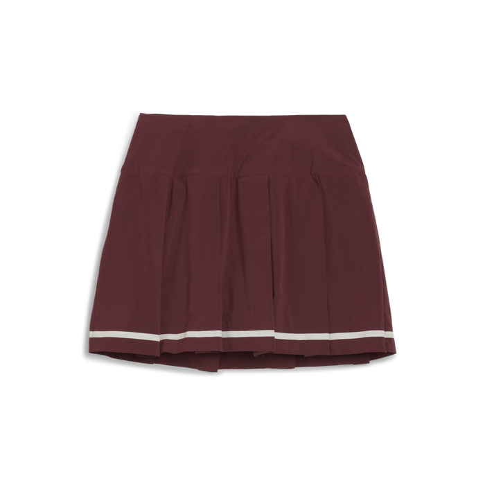 PUMA Stripe Pleated Golf Skirt - Women's - Ruby Shimmer