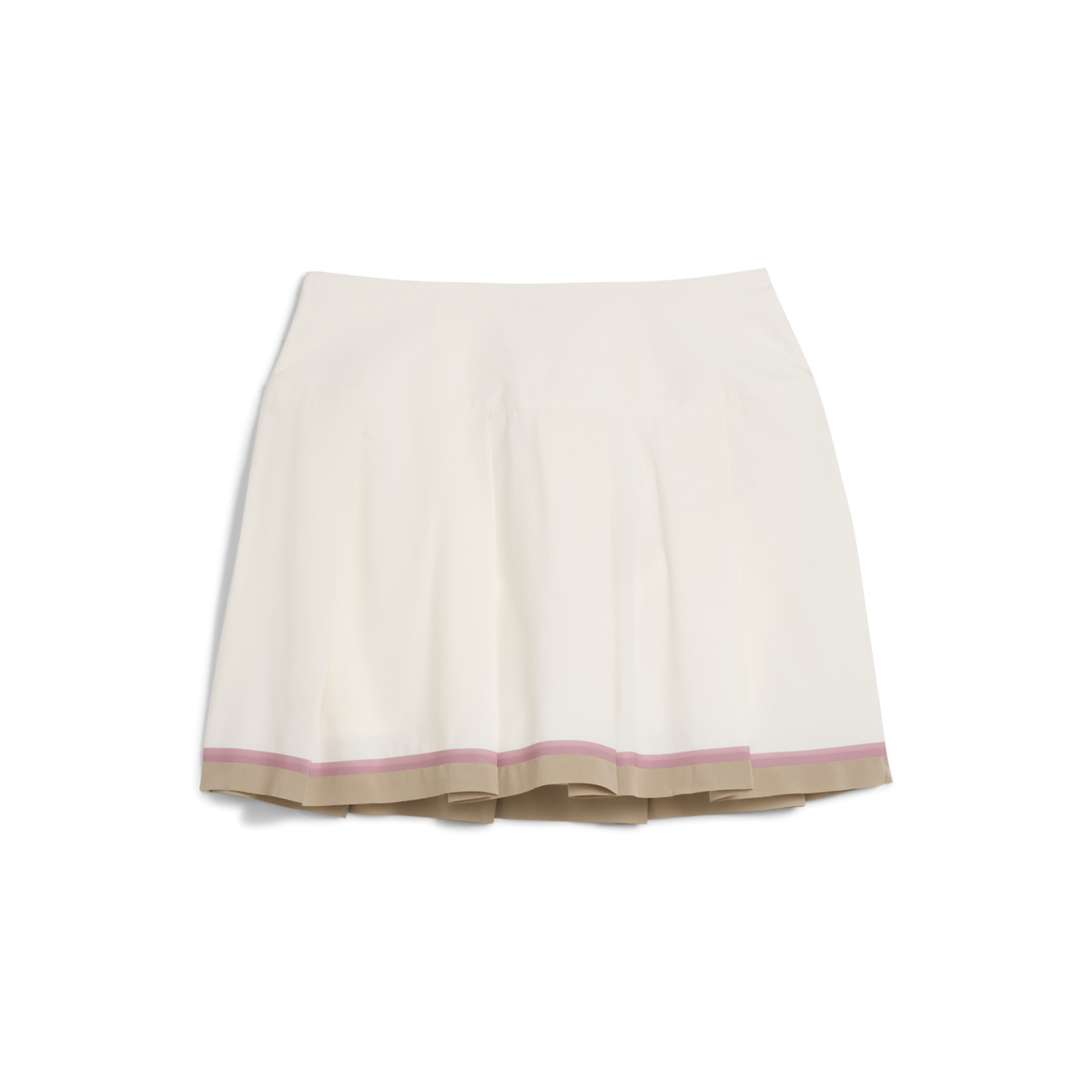 PUMA Stripe Pleated Golf Skirt - Women's - Warm White