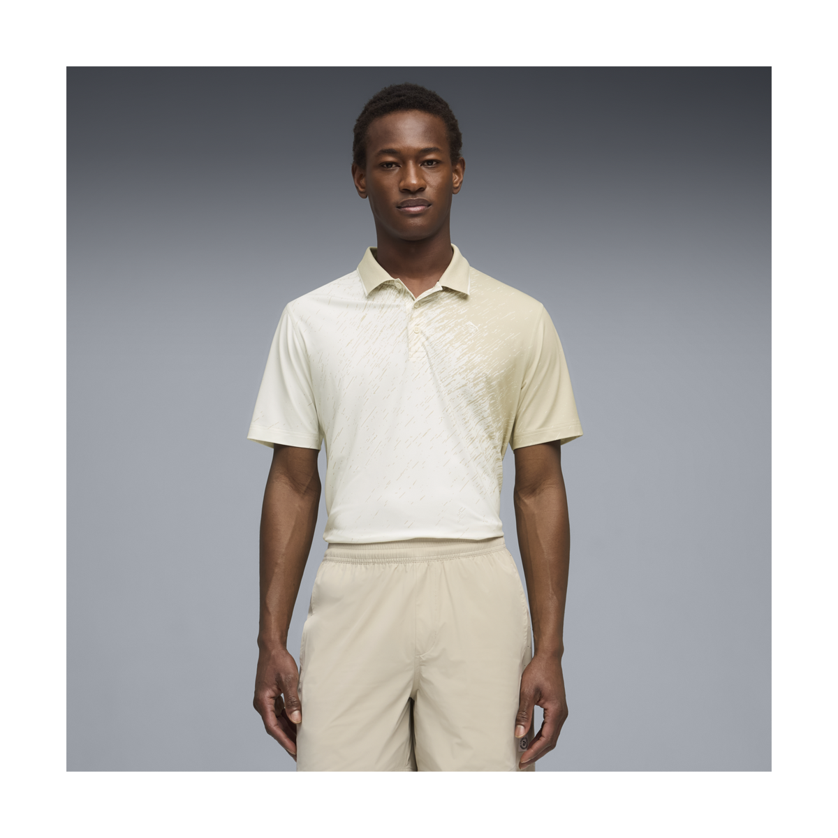 PUMA x Reigning Champ Golf Polo - Men's - Warm White-Desert Dust