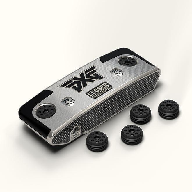 PXG Battle Ready II Closer sole and interchangeable precision weights