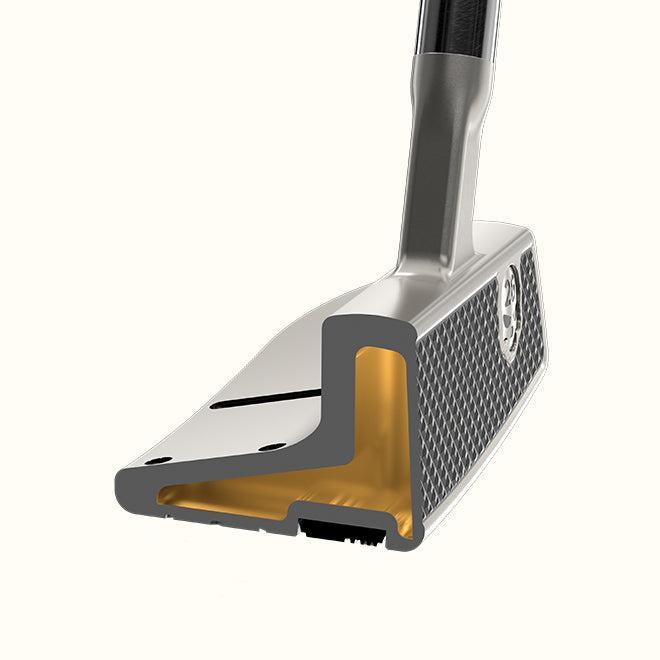 PXG Battle Ready II Dagger+ hollow-body cutaway showing the internal construction