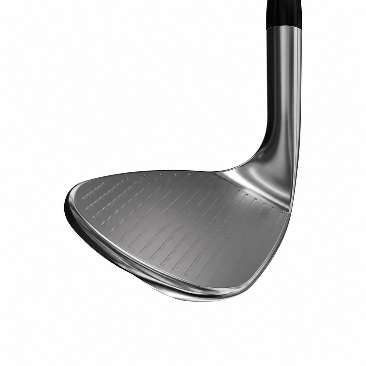 PXG Stick'em chrome wedge — toe face view on white background