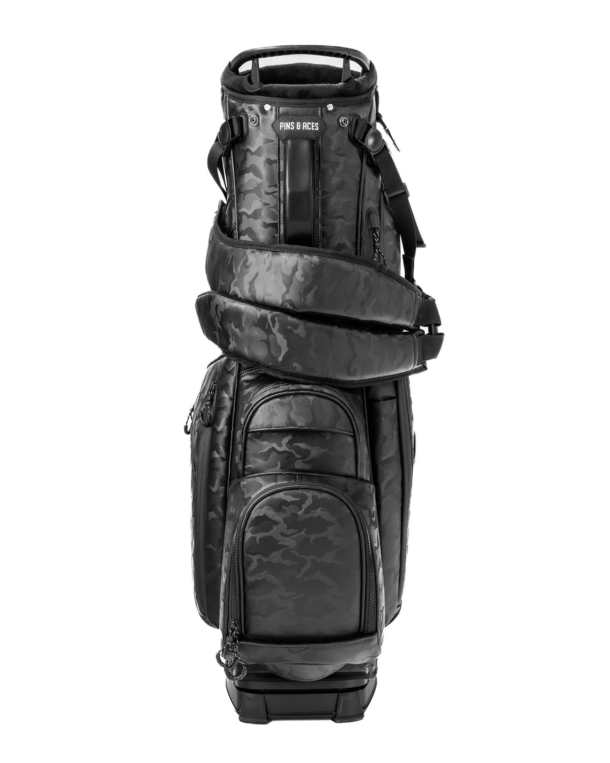 Pins & Aces Player Preferred Black Camo Golf Stand Bag